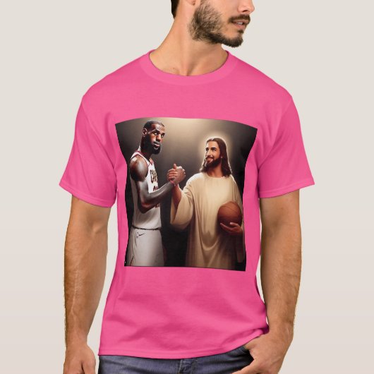 Lebron James Jesus T-shirt (Voorkant)