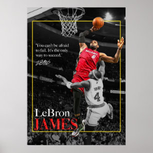 lebron james, nba, basketbal, king james, smash poster