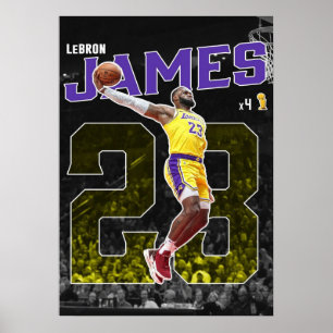 lebron james, nba, basketbal, king james, smash poster