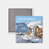 Lech am Arlberg en Autriche - Magnet souvenir (Recto/Verso)