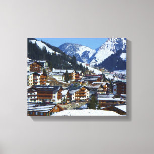 Lech am Arlberg in Oostenrijk Canvas Afdruk