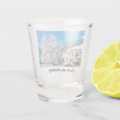 Lech am Arlberg in Oostenrijk in het wintersouveni Shot Glas (Achterkant)