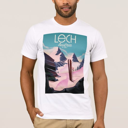Lech Austria Ski poster. T-shirt (Voorkant)