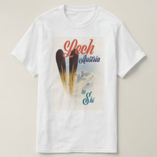 Lech Oostenrijk Ski-poster T-shirt