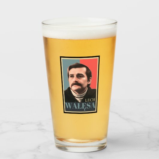 Lech Walesa Glas (Voorkant gevuld)