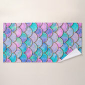 L'échelle de poisson de sirène vague motif japonai (Serviette de bain)