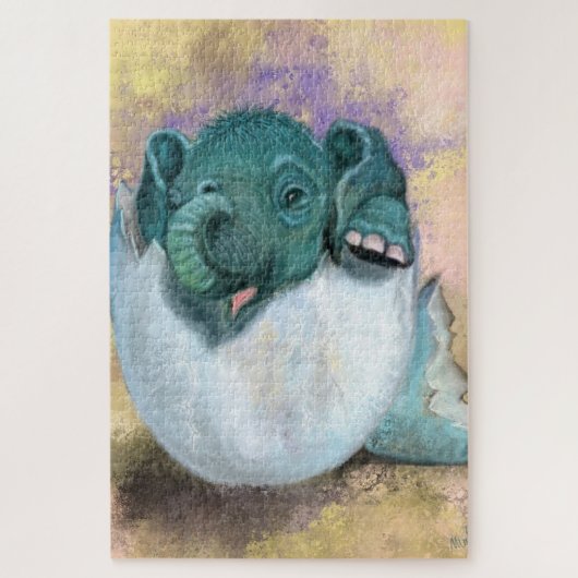 L'éclosion d'éléphants de l'oeuf Jigsaw Puzzle (Vertical)