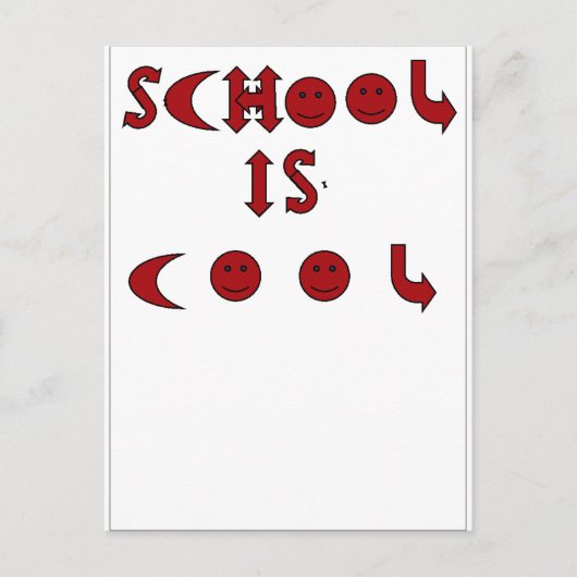 L'école est une carte postale Cool (Devant)