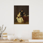 Leçon de musique - Gerard ter Borch Poster d'art (Cuisine)