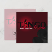 Leçon de tango - Carte, Invitation (Devant / Derrière)