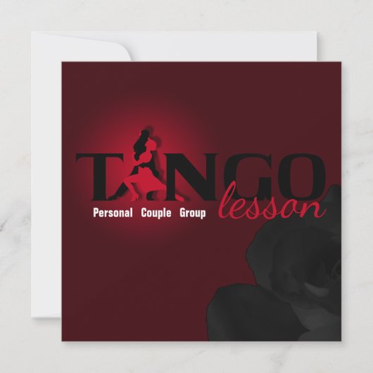 Leçon de tango - Carte, Invitation (Devant)