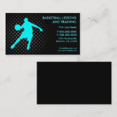 Leçons de basket-ball formant les cartes de visite (Devant / Derrière)