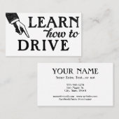 Leçons de conduite Carte de visite - Cool Vintage (Devant / Derrière)