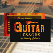 Leçons de guitare Carte de visite w lettres chaude