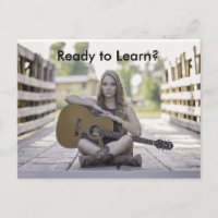 Leçons de guitare Publicité Carte postale pour les