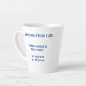Leçons de vie latte Mug (Angle gauche)