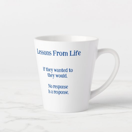 Leçons de vie latte Mug (Droite)
