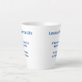 Leçons de vie latte Mug (Devant)