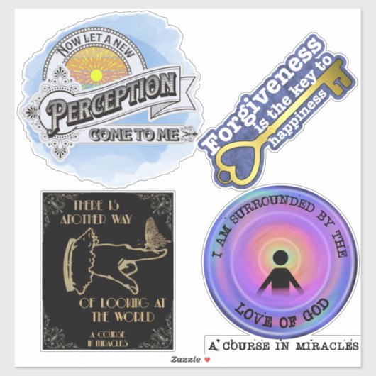 Leçons d'un cours en Miracles set 1 Stickers (Feuille)