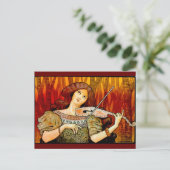 Lecons Music Violin Vintage Poster Briefkaart (Staand voorkant)