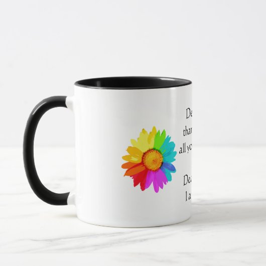 Leçons - tasse inspirée florale d'arc-en-ciel (Gauche)