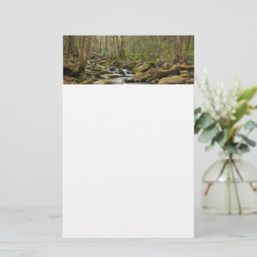 LeConte Creek in Great Smoky Mountains Briefpapier (Staand voorkant)
