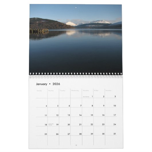 L'Ecosse 2012 dans le calendrier d'images (Jan 2026)