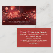 L'écoulement a éclaté le carte de visite rouge de (Devant / Derrière)