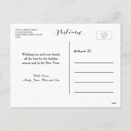 L'écriture croient | carte postale de photo de (Dos)