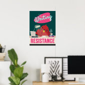 L'écriture est ma résistance – Impression rétro (Bureau à domicile)