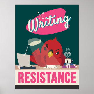 L'écriture est ma résistance – Impression rétro