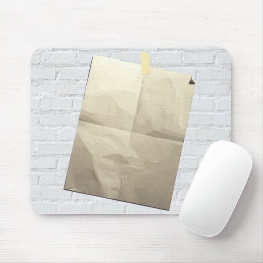 L'écriture sur le blanc de tapis de souris de mur (Avec souris)