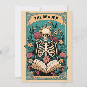 Lecteur Carte Tarot Skeleton Carte Flat Holiday
