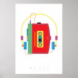 Lecteur Cassette | Poster d'art pop les années 70<br><div class="desc">"La musique n'a pas de date d'expiration" 60's 70's 80's affiche rétro - Minimalist Cassette Tape Player Walkman. C'est fabuleux dans un cadre noir. Suivez-moi sur Instagram ou Facebook ou abonnez-vous pour des mises à jour sur TakaraBeech.com ... J'adorerais me connecter avec toi. Partagez votre nouvelle oeuvre d'art sur les...</div>