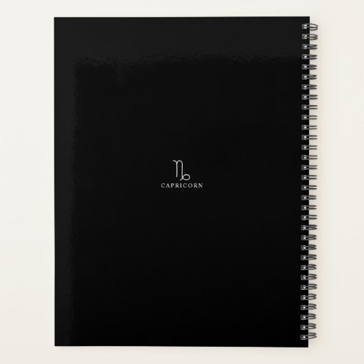 Lecteur d'affichage Zodiac Capricorne noir et blan (Dos)