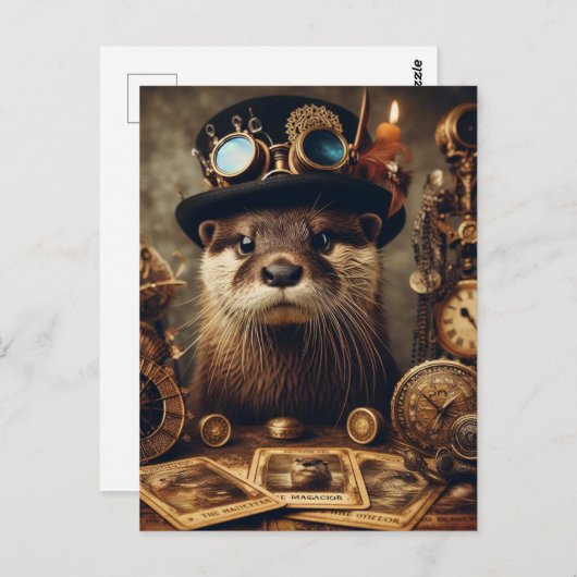 Lecteur de carte Tarot Otter Steampunk (Devant / Derrière)