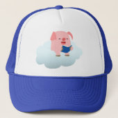 Lecteur de cochon de dessin mignon sur Casquette d (Devant)