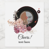 lecteur de disques vinyle merci stickers étiquette (Étiquettes simples)