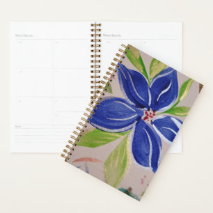 Lecteur de fleurs bleues