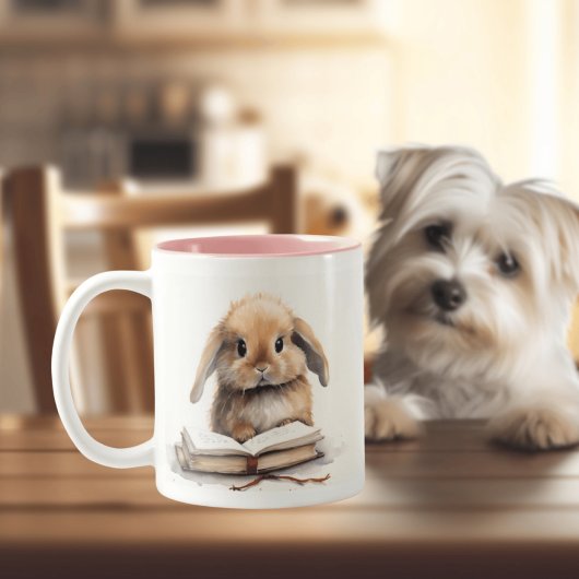 Lecteur de lapin à oreille flop pour bébé Mug