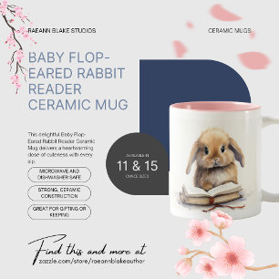 Lecteur de lapin à oreille flop pour bébé Mug