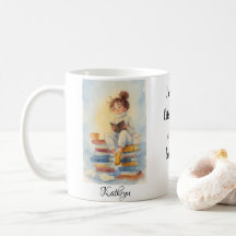 Lecteur de livre de fille littéraire Mug personnal