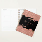 Lecteur de Parties scintillant en or rose noire et (Devant avec enveloppe)