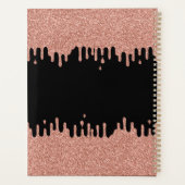 Lecteur de Parties scintillant en or rose noire et (Dos)