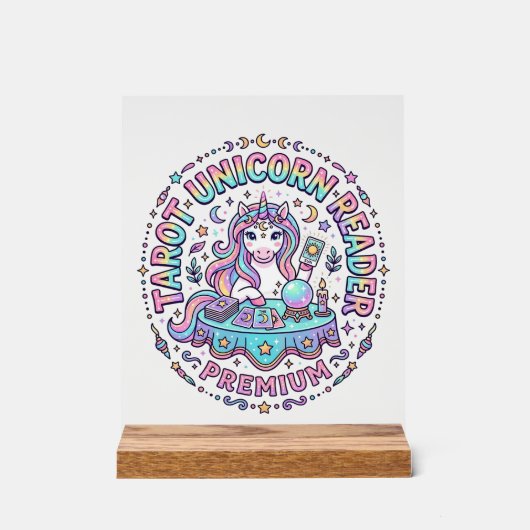 Lecteur de Tarot Licorne Premium Impression Drôle  (Recto)