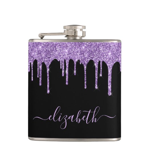 Lecteurs de Parties scintillant violet Flacon noir (Devant)
