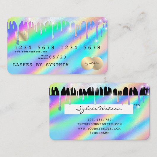 Lecteurs Holographe Style moderne de carte de créd (Devant / Derrière)