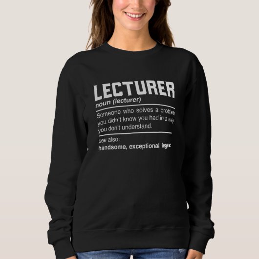 Lector Definition Professor Reader Speaker Noun Trui (Voorkant)