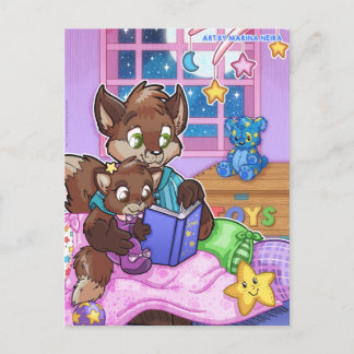 Lecture Avec Carte Postale Daddy