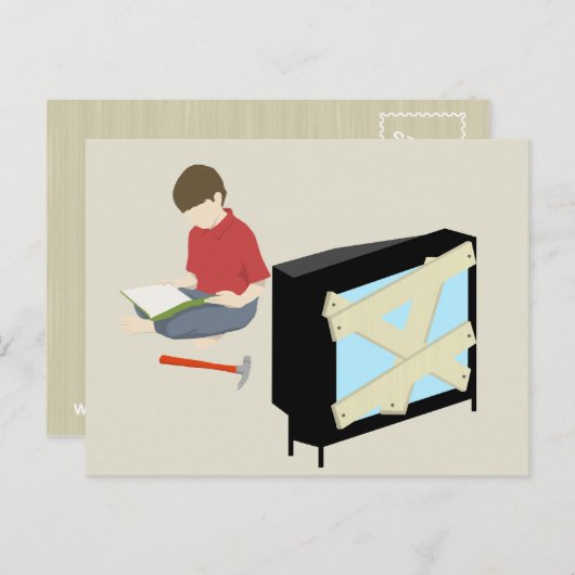 Lecture carte postale (Devant / Derrière)